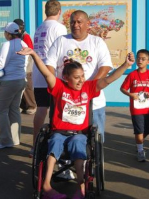 Jessica and Paul cross the 5K finish line!